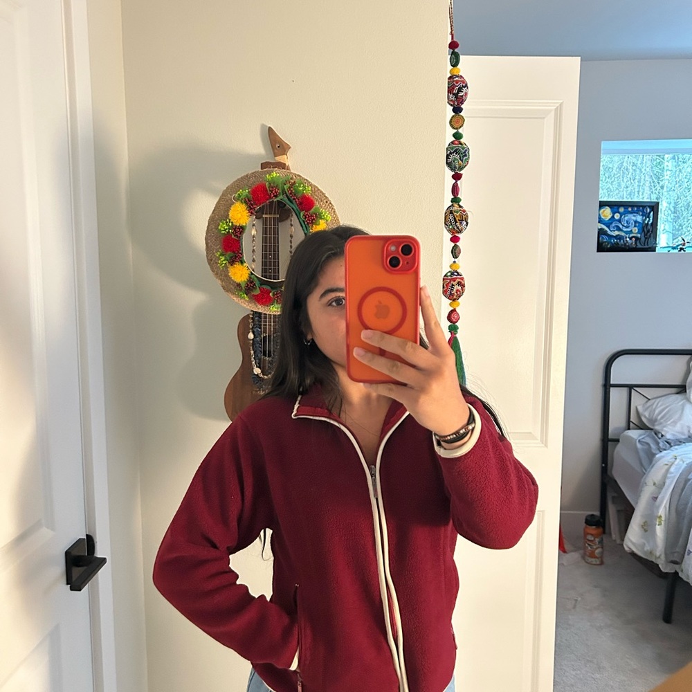 Red Zip-Up Jacket